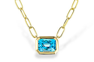 K329-69713: NECKLACE 1.20 SWISS BLUE TOPAZ (18")