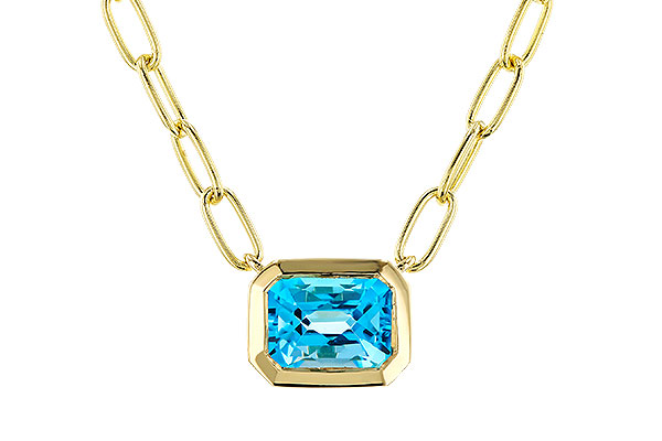 K329-69713: NECKLACE 1.20 SWISS BLUE TOPAZ (18")