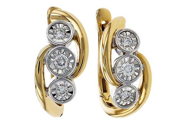 K329-71468: EARRINGS .25 TW
