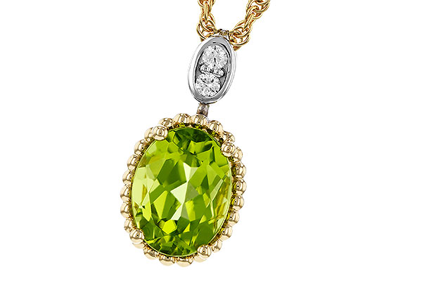 K329-71522: NECKLACE 1.22 PERIDOT 1.25 TGW (8x6MM OV)