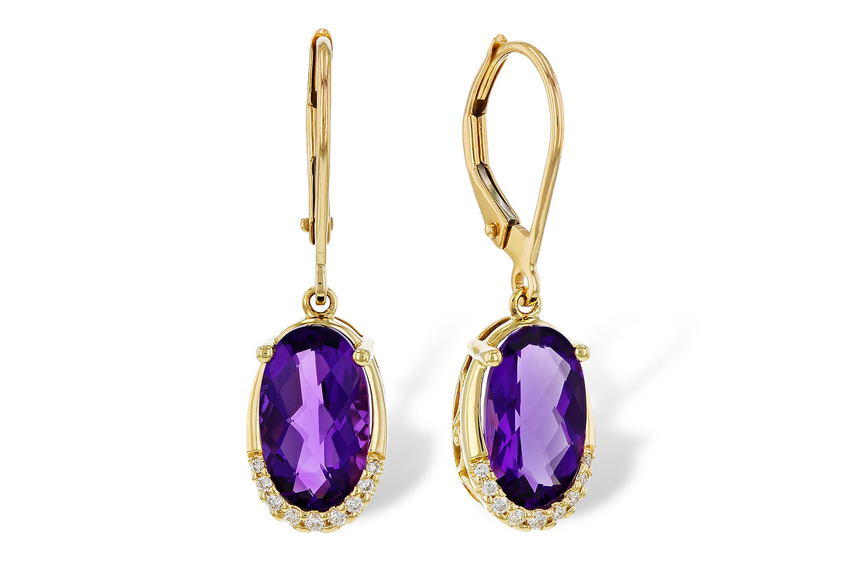 K329-71541: EARRINGS 2.70 TW AMETHYST 2.78 TGW (10x6MM OV)