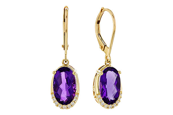 K329-71541: EARRINGS 2.70 TW AMETHYST 2.78 TGW (10x6MM OV)