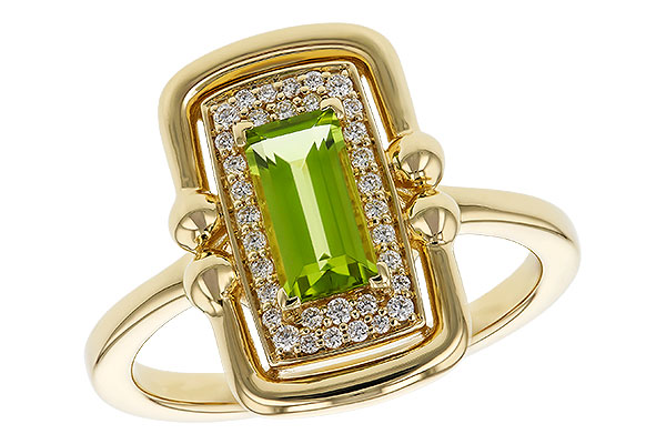 K329-72377: LDS RG .72 PERIDOT .84 TGW (8x4MM PER)