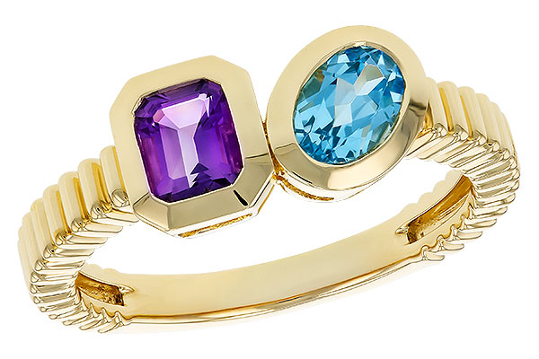 K329-72386: LDS RG .82 TW SEMI-PRECIOUS (AMY,SWISS BT)