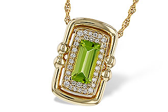 K329-72395: NECKLACE .72 PERIDOT .84 TGW (8x4MM PER)