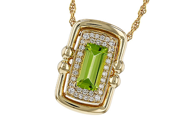 K329-72395: NECKLACE .72 PERIDOT .84 TGW (8x4MM PER)