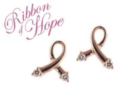 L055-17868: PINK GOLD EARRINGS .07 TW