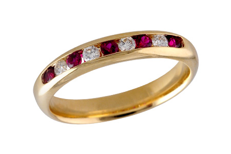L147-83286: LDS WED RG .22 RUBY .38 TGW