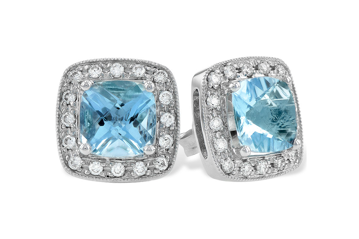 L150-59722: EARRINGS 1.55 AQUA 1.75 TGW