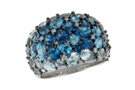 L241-52431: LDS RG 5.46 BLUE TOPAZ 5.72 TGW