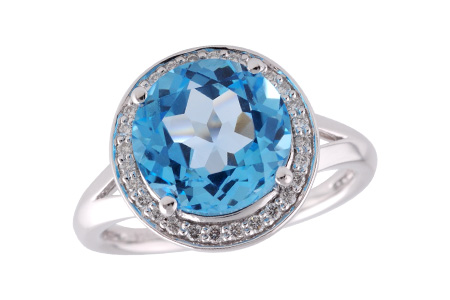 L242-39722: LDS RG 4.17 BLUE TOPAZ 4.32 TGW