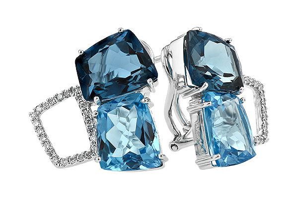 L243-30631: EARR 10.80 BLUE TOPAZ 11.00 TGW