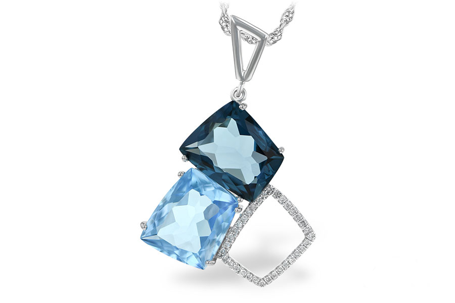 L243-34213: NECK 10.60 BLUE TOPAZ 10.73 TGW