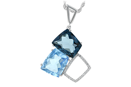 L243-34213: NECK 10.60 BLUE TOPAZ 10.73 TGW