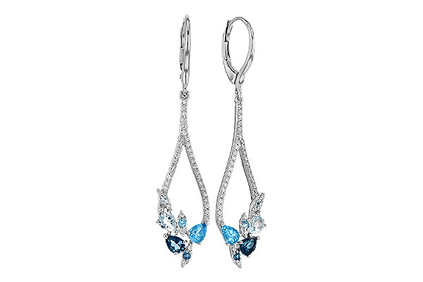 L327-86059: EARR 1.08 BLUE TOPAZ 1.35 TGW