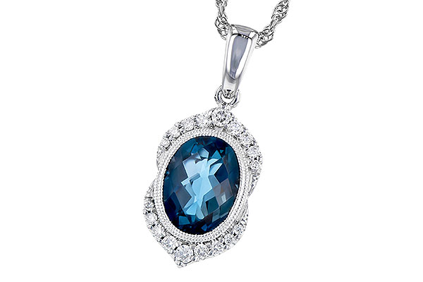 L327-90613: NECK 1.96 LONDON BLUE TOPAZ 2.10 TGW