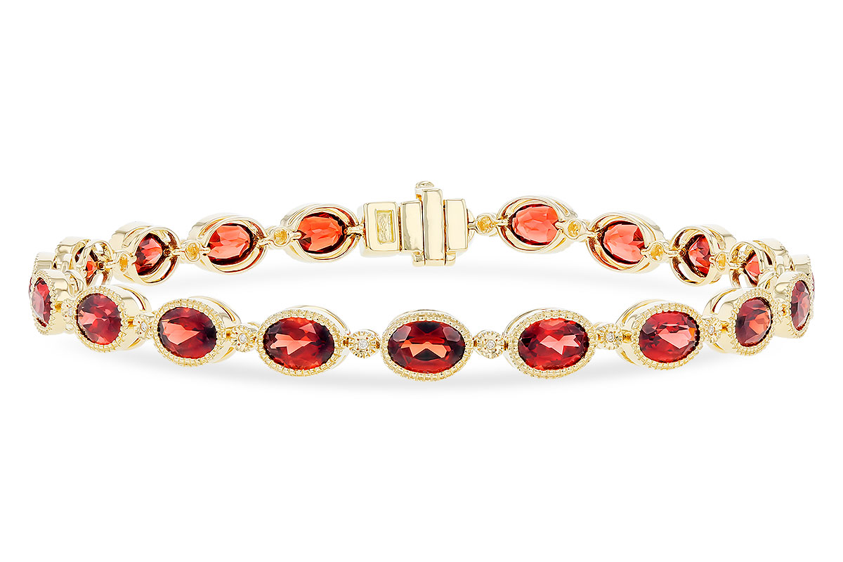 L328-75150: BRACELET 9.22 TW GARNET 9.26 TGW