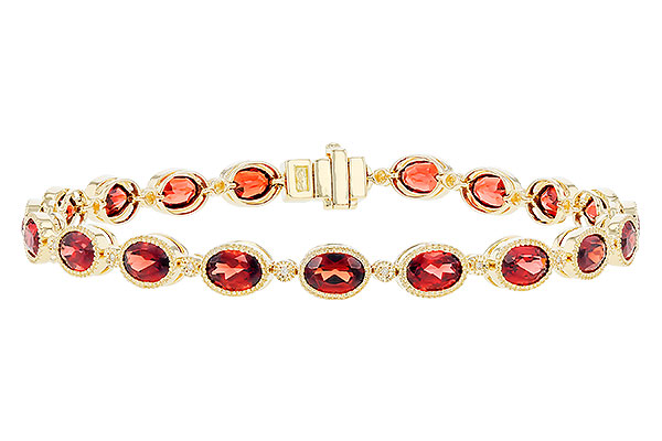 L328-75150: BRACELET 9.22 TW GARNET 9.26 TGW