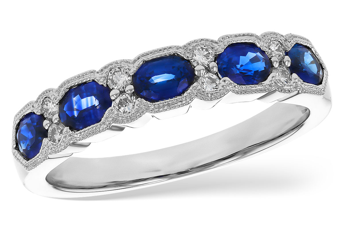 L328-78768: LDS WED RG .92 SAPPHIRE 1.04 TGW (4x3MM SAPP)