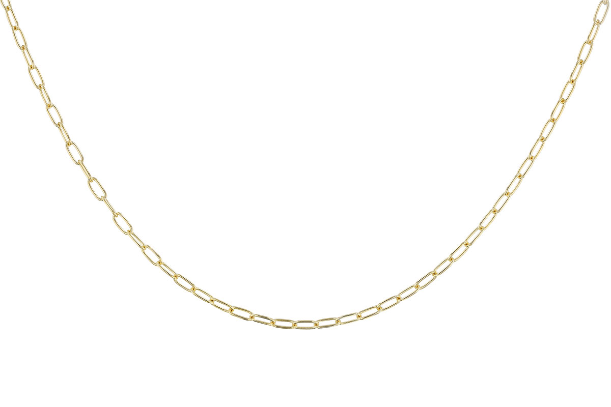 L328-78804: PAPERCLIP SM (22IN, 2.40MM, 14KT, LOBSTER CLASP)