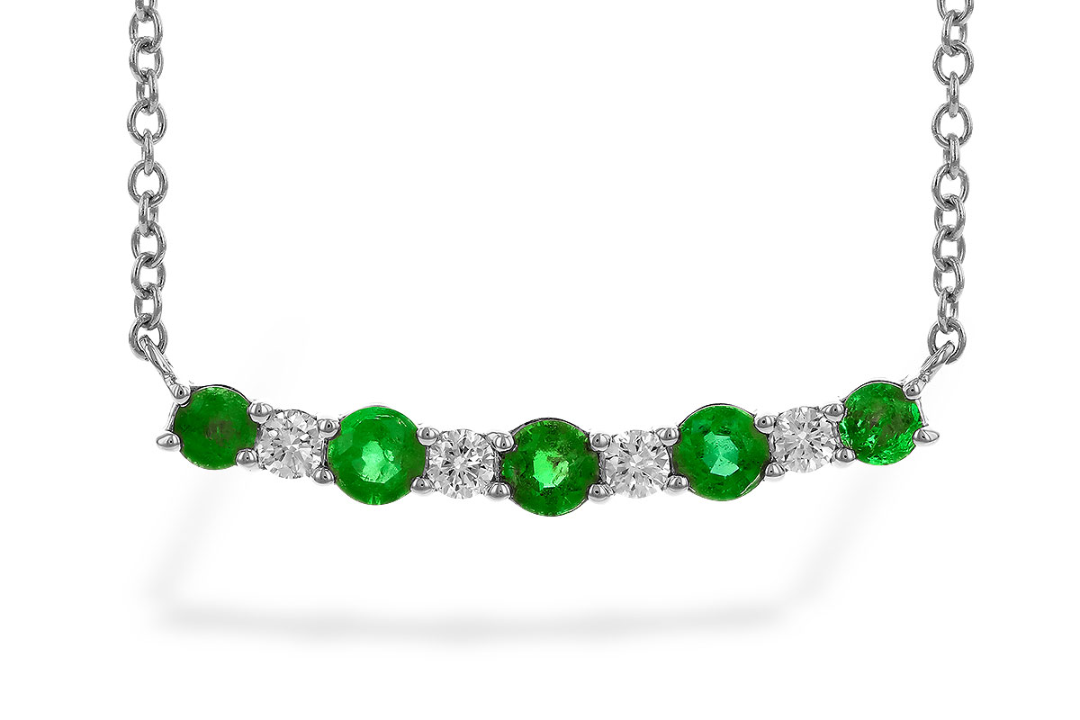 L328-80586: NECK .43 TW EMERALD .55 TGW