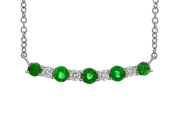 L328-80586: NECK .43 TW EMERALD .55 TGW