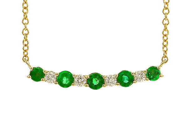 L328-80586: NECK .43 TW EMERALD .55 TGW