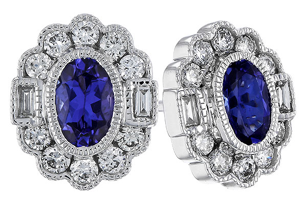L329-65150: EARRINGS .93 TW TANZANITE 1.40 TGW