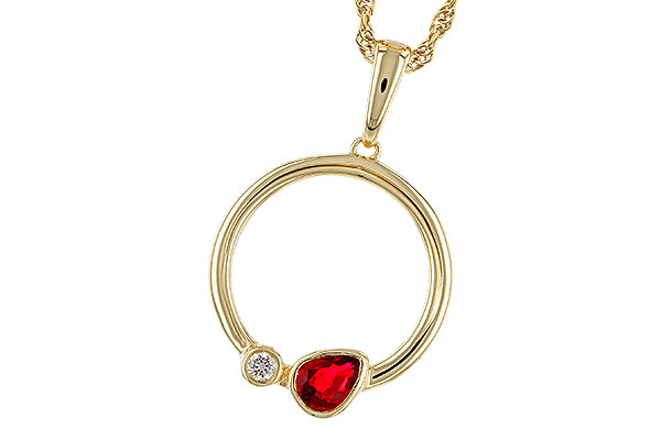 L329-66068: NECKLACE .24 RUBY .26 TGW