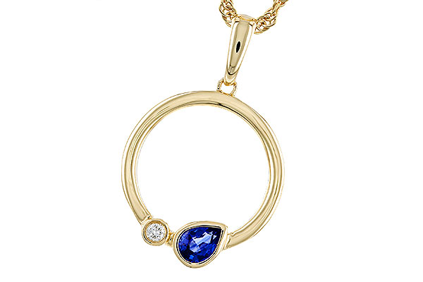 L329-66077: NECKLACE .26 SAPPHIRE .28 TGW