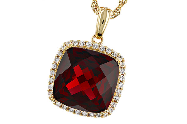L329-66968: NECKLACE 9.26 GARNET 9.51 TGW (12MM CU)