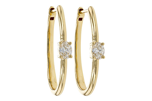 L329-67831: EARRINGS .47 TW OVAL DIAMONDS