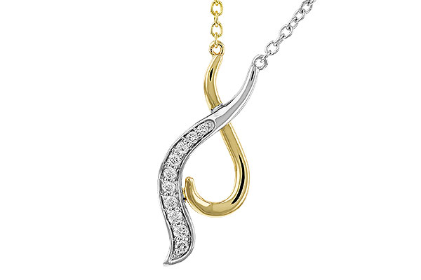 L329-68786: NECKLACE .10 TW (18")