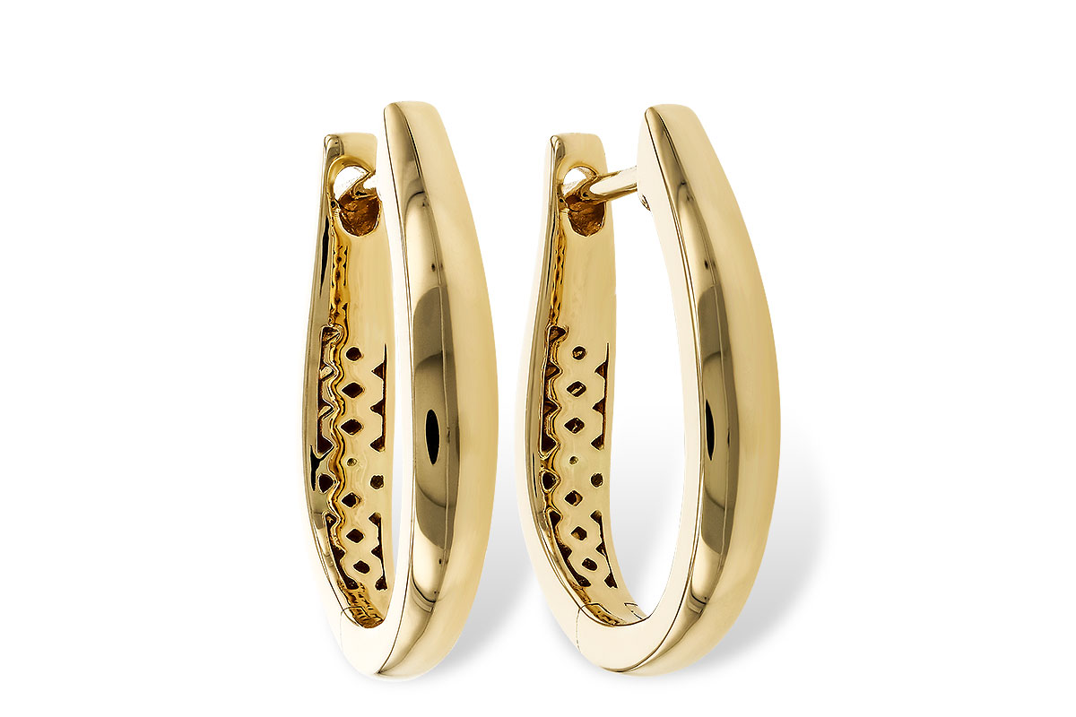L329-69713: GOLD EARRINGS (17MM)