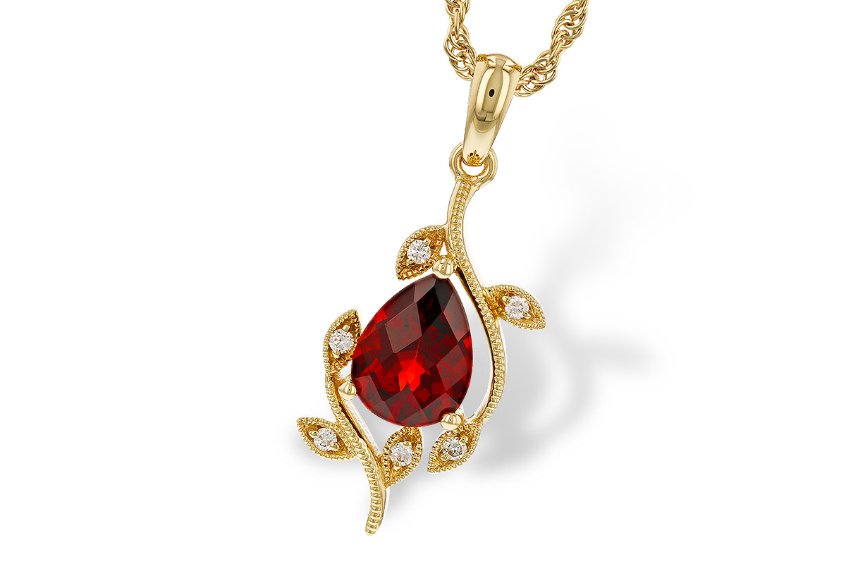 L329-70568: NECKLACE 1.34 GARNET 1.39 TGW (8X6MM GAR)