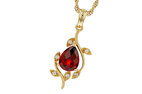 L329-70568: NECKLACE 1.34 GARNET 1.39 TGW (8X6MM GAR)