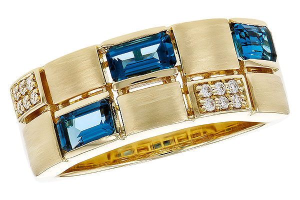 L329-70613: LDS RG .94 LONDON BLUE TOPAZ 1.00 TGW