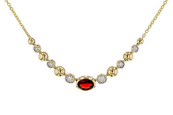L329-71486: NECKLACE .88 GARNET 1.00 TGW (17")