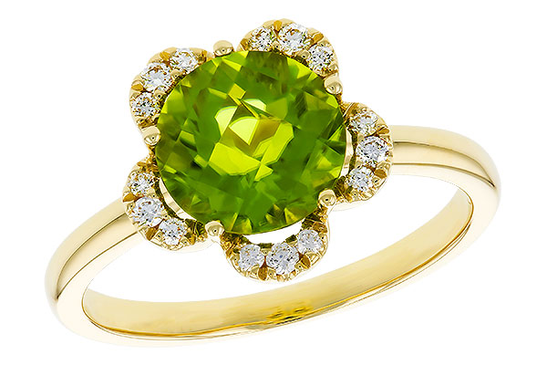 L329-72377: LDS RG 2.16 PERIDOT 2.28 TGW (8MM RD)