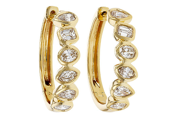 L330-55095: EARRINGS 1.10 TW FANCY CUT DIAS