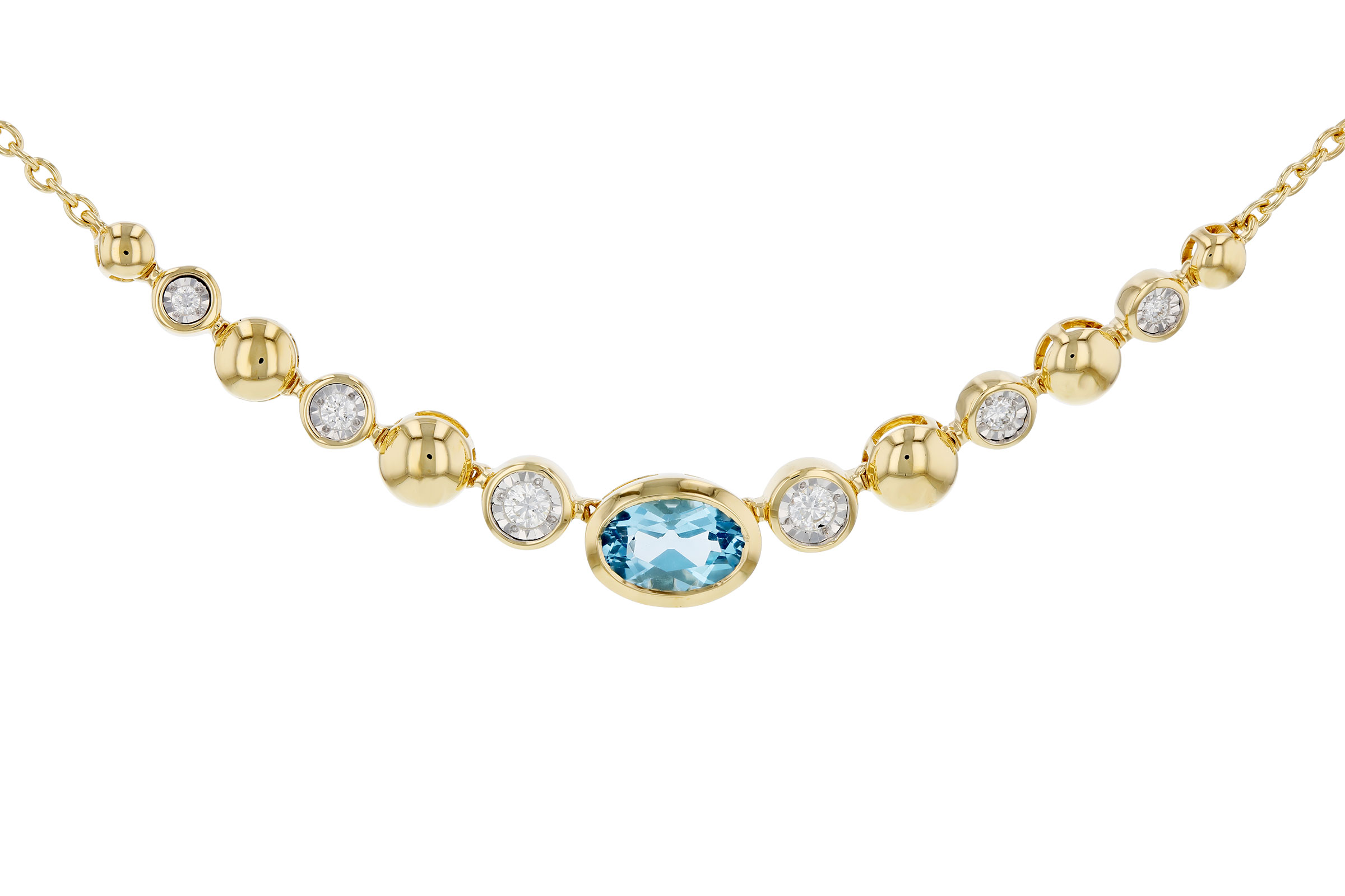 L330-56059: NECKLACE .83 SWISS BLUE TOPAZ .95 TGW (17")