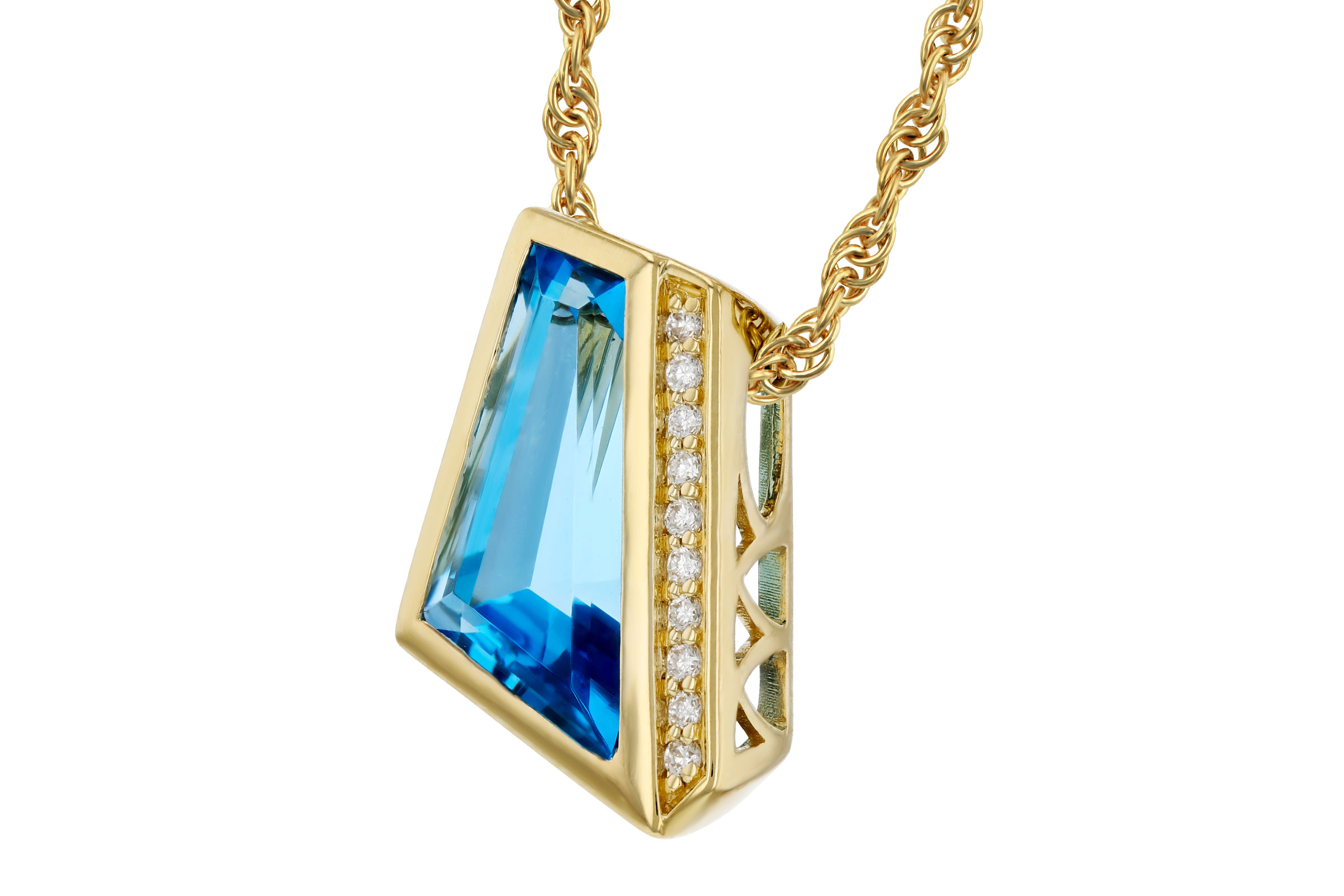 L330-56959: NECKLACE 2.42 SWISS BLUE TOPAZ 2.46 TGW