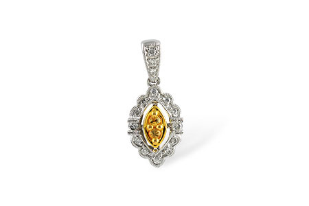 M241-52368: PENDANT .07 YELLOW SAPP .22 TGW