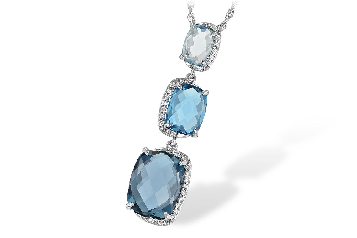 M243-34240: NECK 8.71 BLUE TOPAZ 8.89 TGW