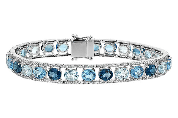 M244-20559: BRACELET 16.54 BLUE TOPAZ 17.78 TGW