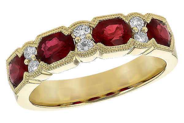 M245-11522: LDS WED RG 1.66 RUBY 1.84 TGW (5x4MM RUBY)