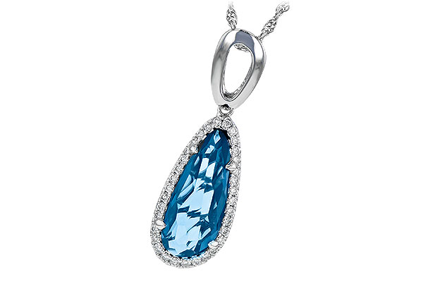 M245-16913: NECK 3.31 LONDON BLUE TOPAZ 3.50 TGW