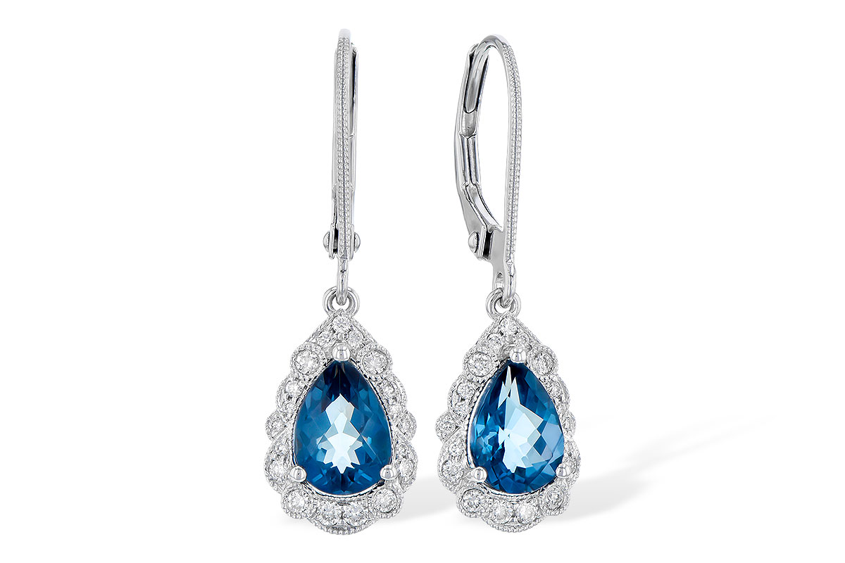 M327-89722: EARR 1.48 TW LONDON BLUE TOPAZ 1.63 TGW