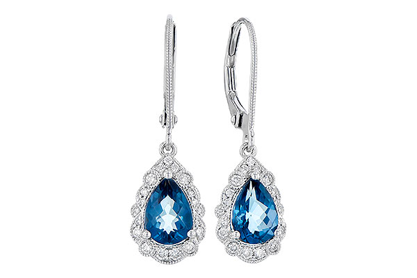 M327-89722: EARR 1.48 TW LONDON BLUE TOPAZ 1.63 TGW