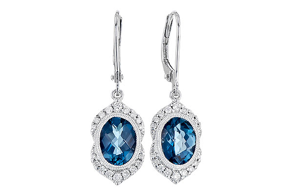 M327-90613: EARR 2.45 LONDON BLUE TOPAZ 2.64 TGW